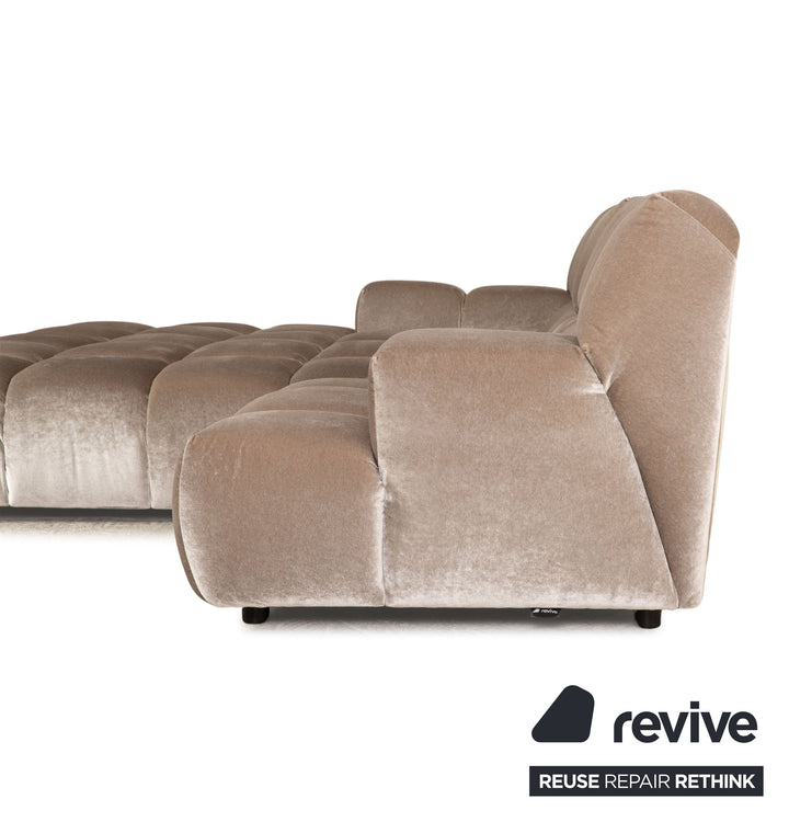 Bretz Ocean 7 Stoff Ecksofa Grau Recamiere Links Sofa Couch Ausstellungsstück