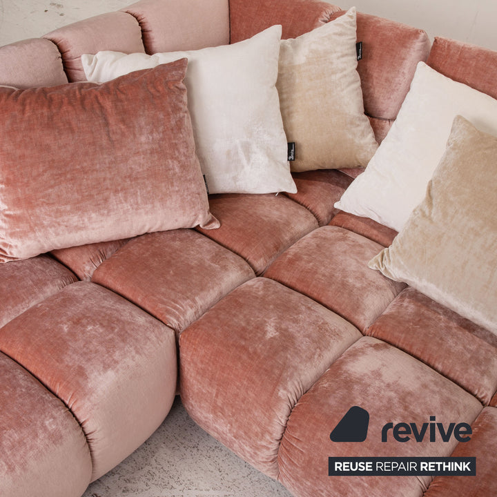 Bretz Ocean 7 Stoff Sofa Rosa Ecksofa Couch