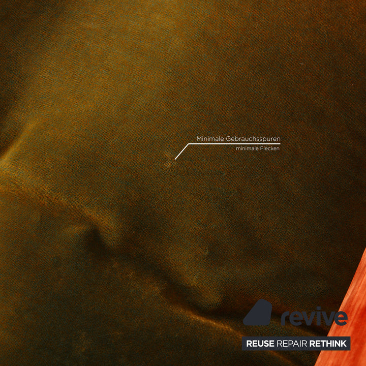 Bretz Ohlinda Canapé d'angle en velours Vert Orange