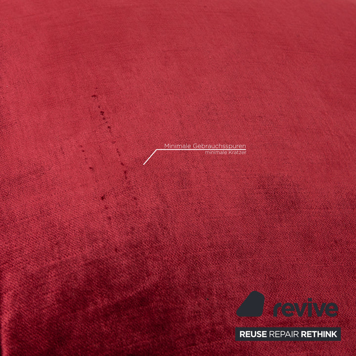 Canapé d'angle Bretz Ohlinda en velours rouge