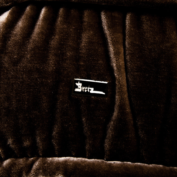 Bretz Ohlinda Samt Stoff Ecksofa Grau Braun Sofa Couch #13731