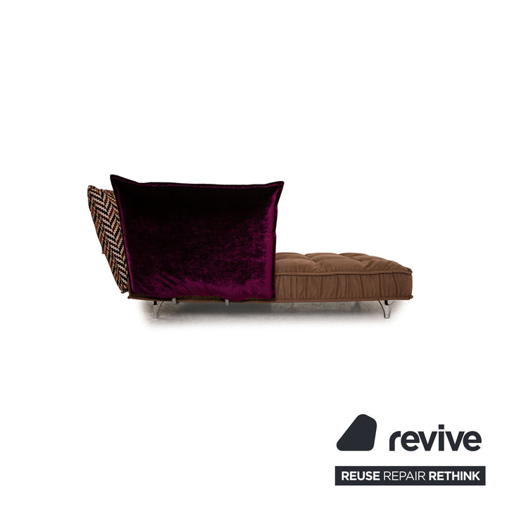 Bretz Ohlinda Stoff Ecksofa Braun Lila Sofa Couch