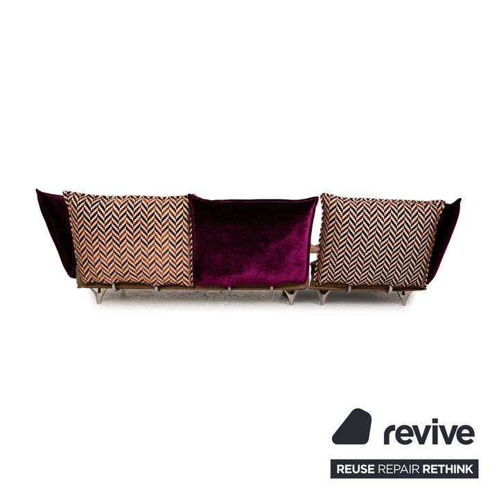 Bretz Ohlinda Stoff Ecksofa Braun Lila Sofa Couch