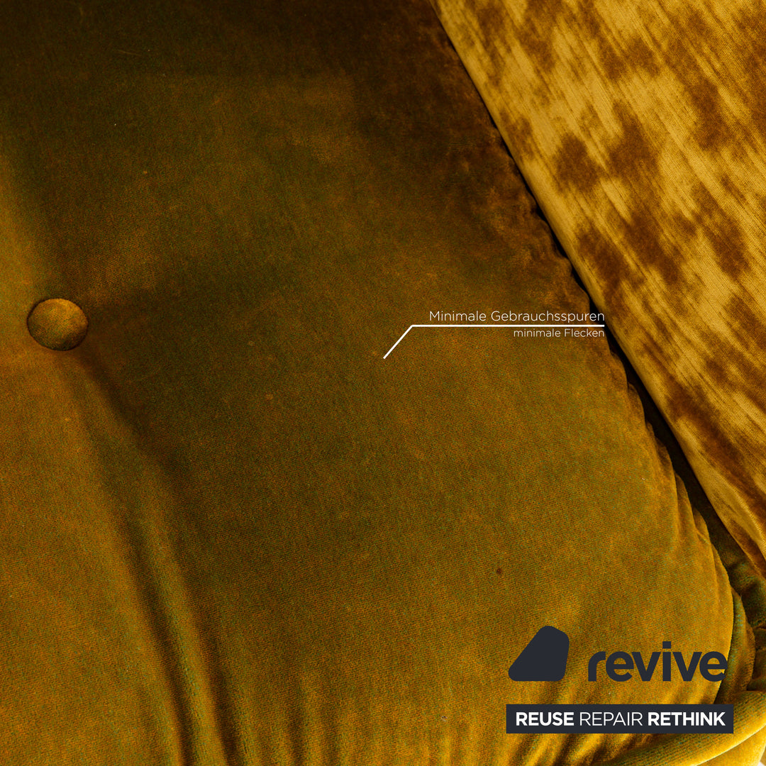 Bretz Ohlinda Stoff Ecksofa Grün Gelb Sofa Couch