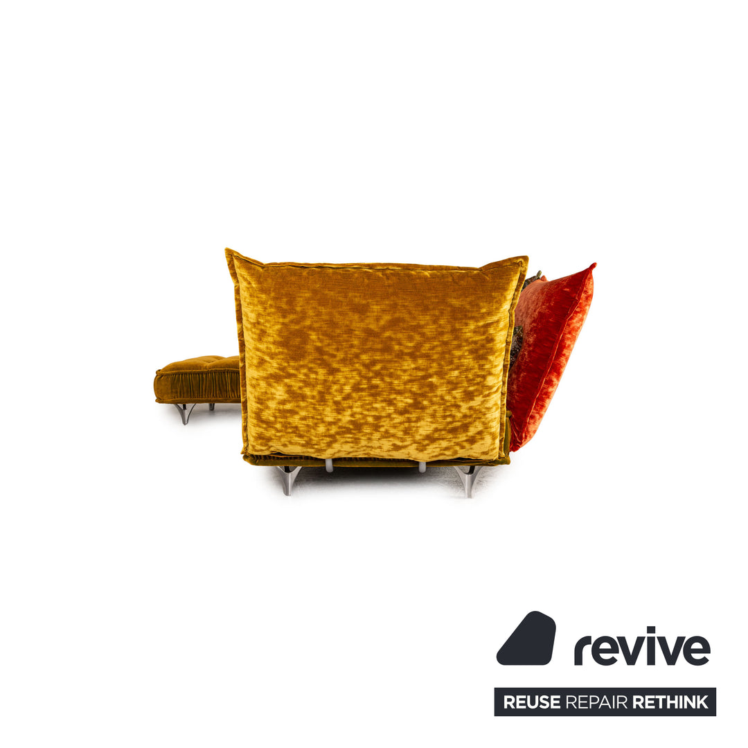 Bretz Ohlinda Stoff Ecksofa Grün Gelb Sofa Couch