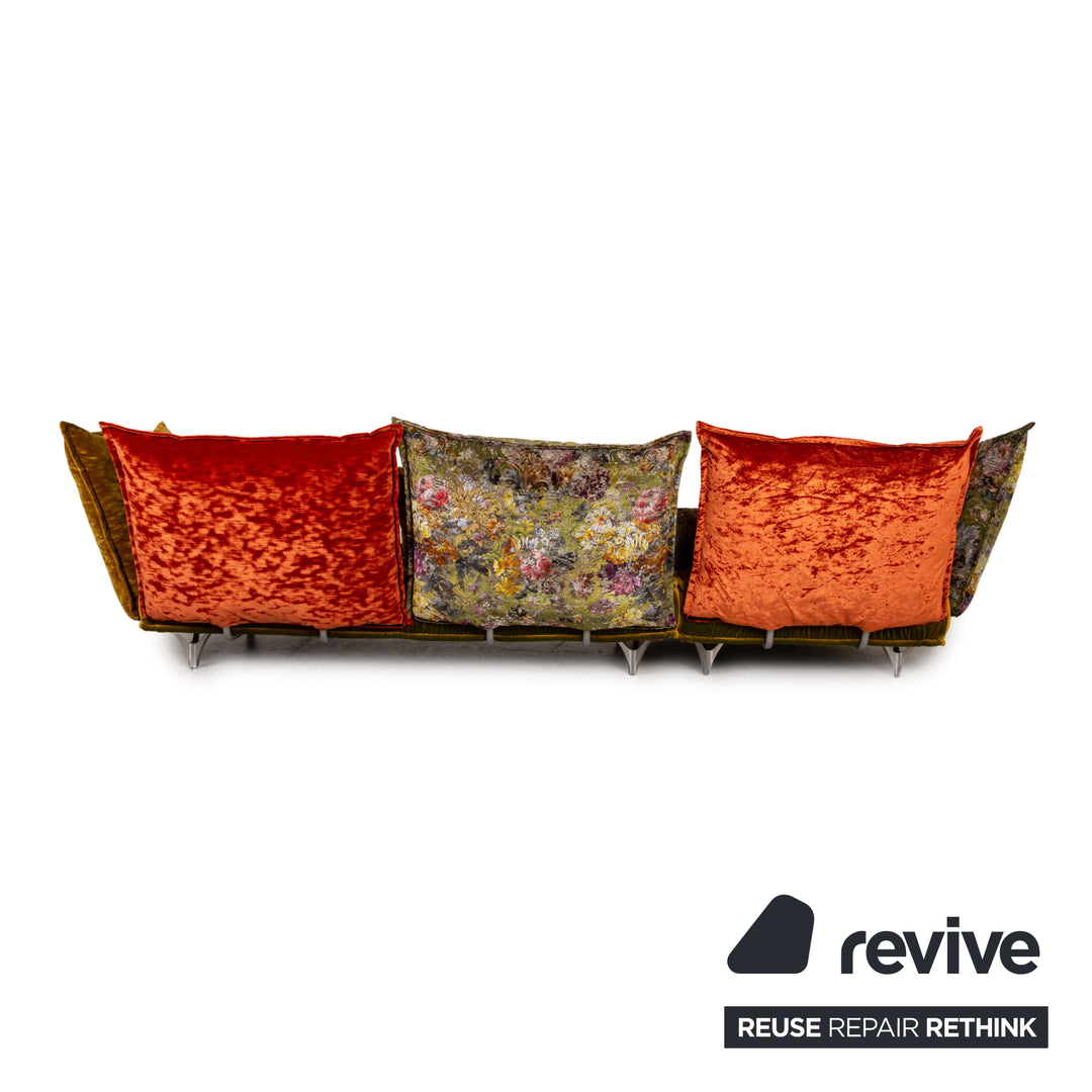Bretz Ohlinda Stoff Ecksofa Grün Gelb Sofa Couch