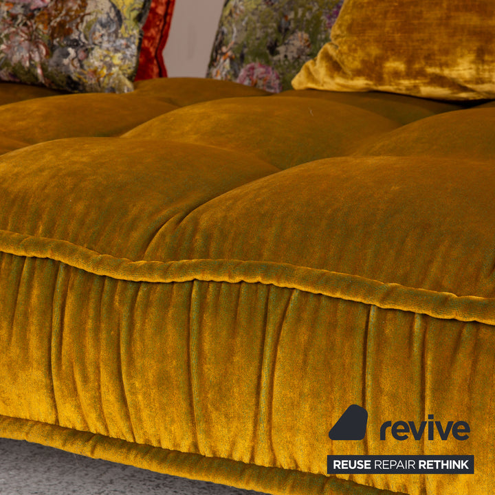 Bretz Ohlinda Stoff Ecksofa Grün Gelb Sofa Couch