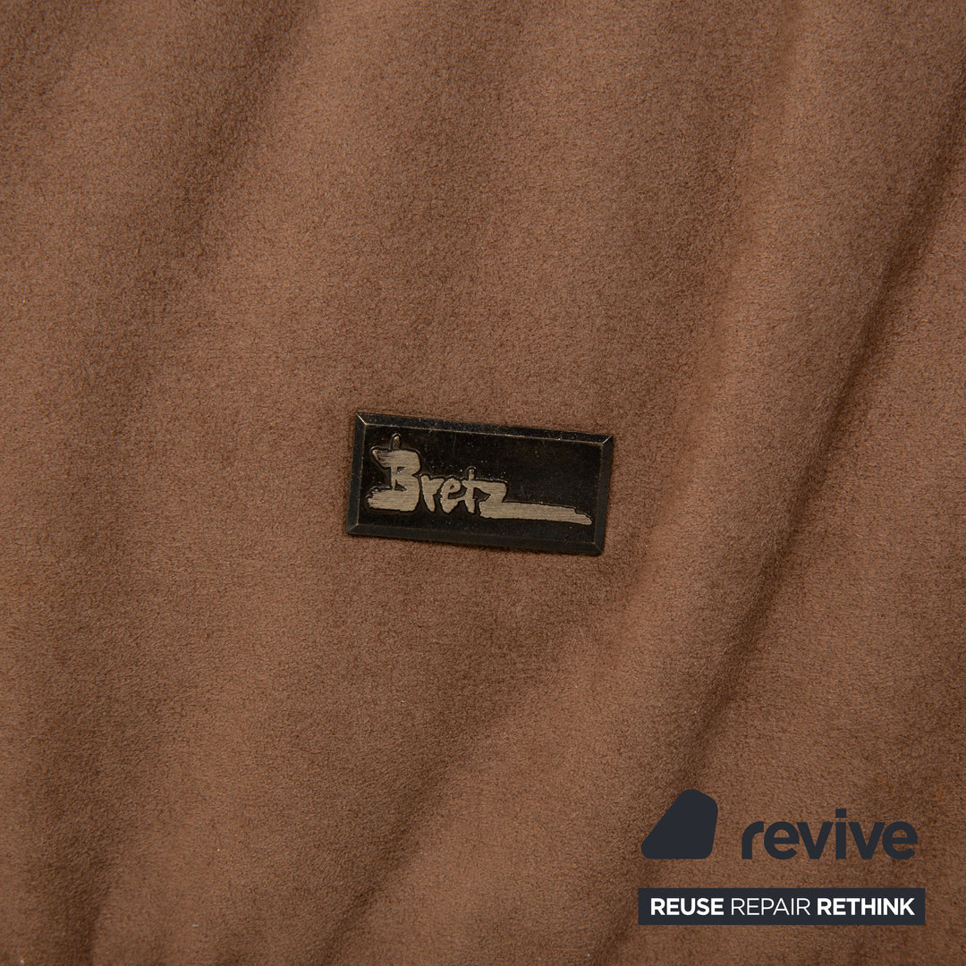 Tabouret en tissu Bretz Ohlinda marron taupe