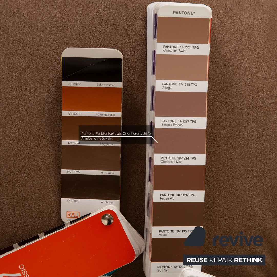 Bretz Ohlinda Stoff Hocker Braun Taupe