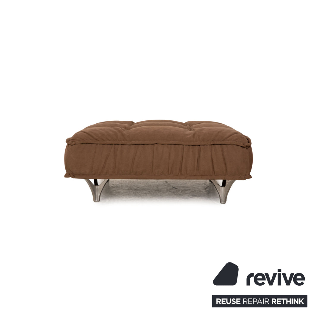 Bretz Ohlinda Stoff Hocker Braun Taupe