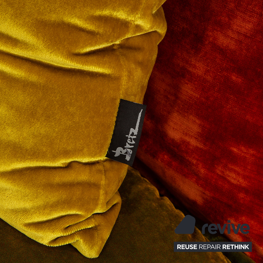 Bretz Ohlinda Stoff Liege Grün Gelb Orange Bunt Daybed Recamiere