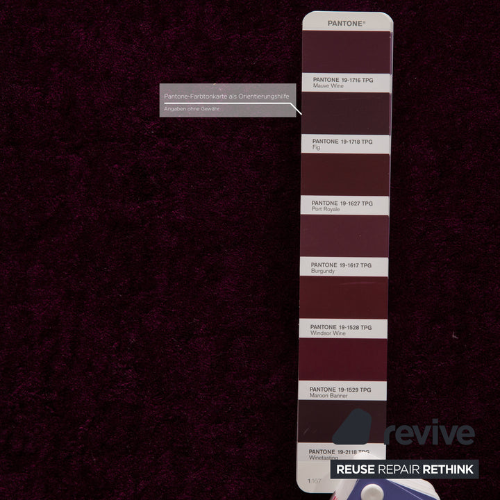 Bretz Pool Stoff Dreisitzer Violett Sofa Couch Vintage