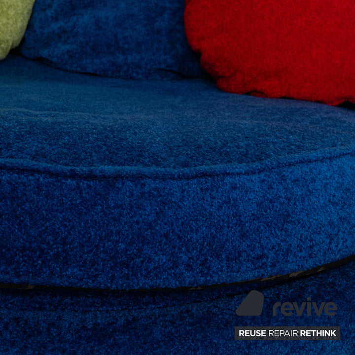 Bretz Pool Stoff Sessel Blau