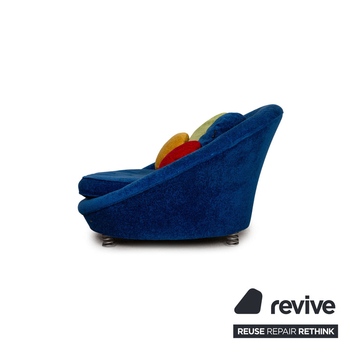 Bretz Pool Stoff Sessel Blau