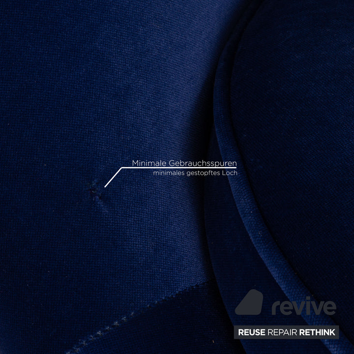 Bretz Pool Stoff Sessel Blau