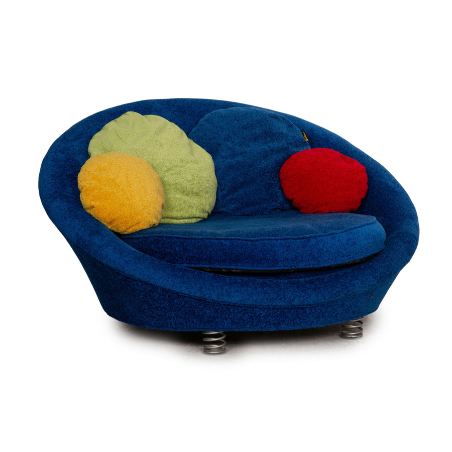 Bretz Pool Stoff Sessel Blau