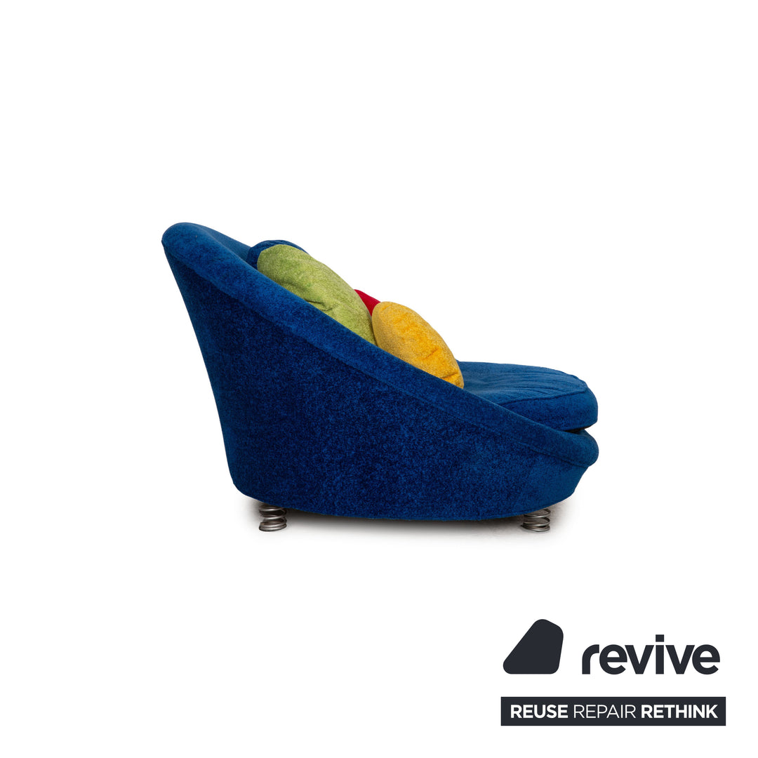 Bretz Pool Stoff Sessel Blau