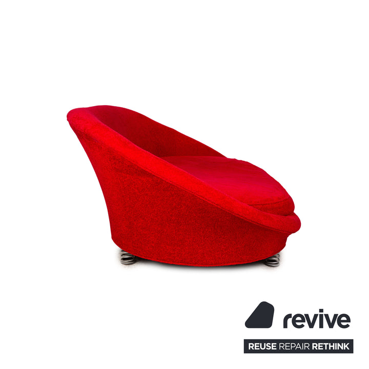 Bretz Pool Stoff Zweisitzer Rot Sofa Couch