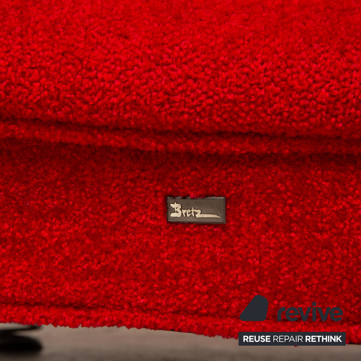 Bretz Pool Stoff Zweisitzer Rot Sofa Couch