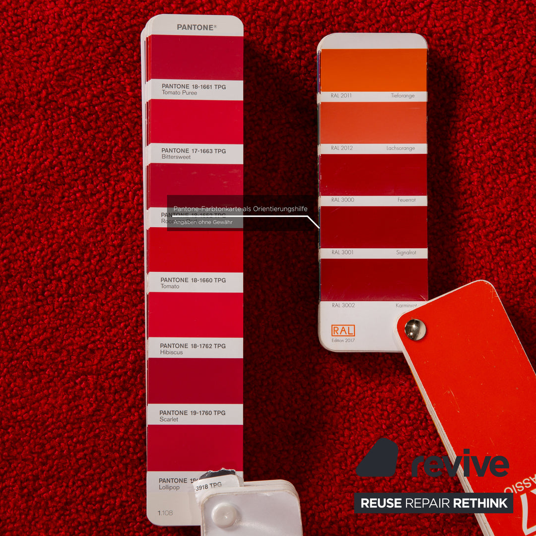 Bretz Pool Stoff Zweisitzer Rot Sofa Couch