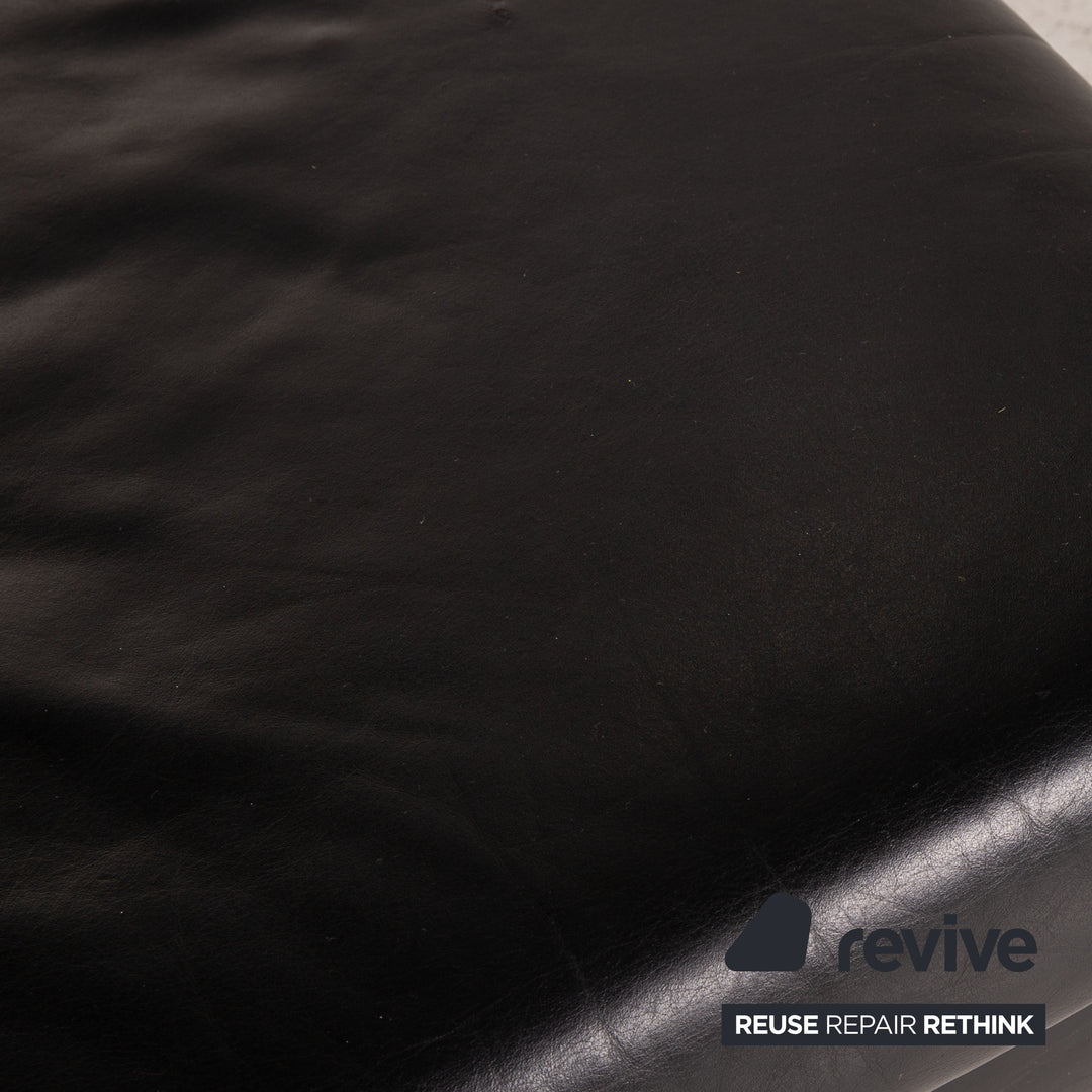 Bretz Popeye Designer Leder Hocker Schwarz