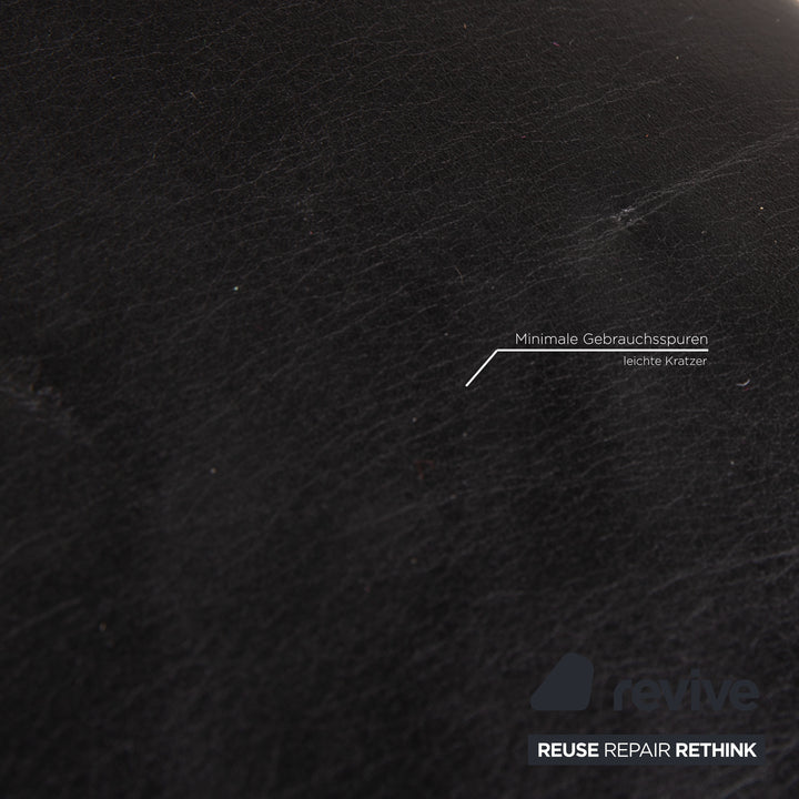 Bretz Popeye Designer Leder Hocker Schwarz