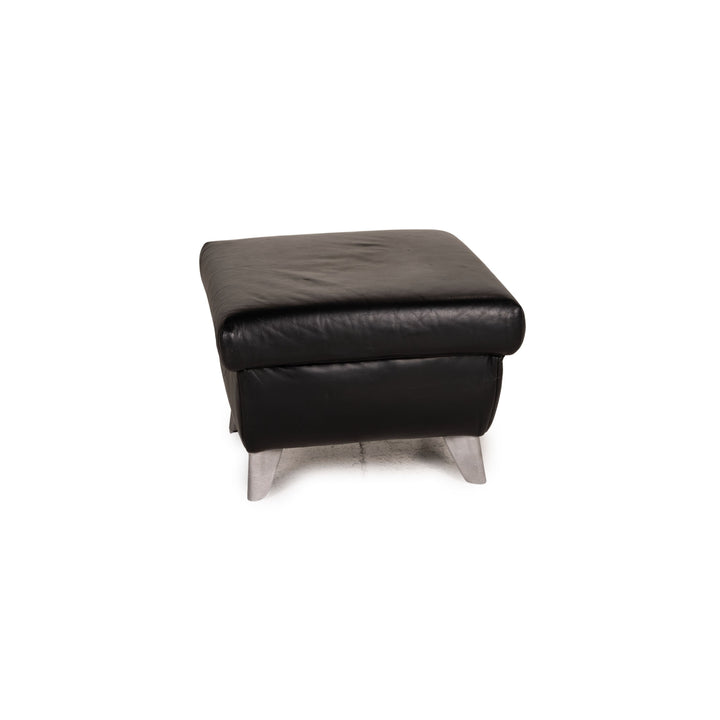 Bretz Popeye Designer Leder Hocker Schwarz