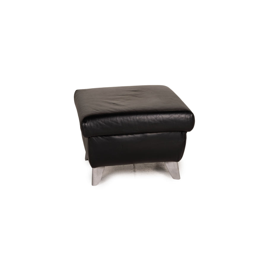 Bretz Popeye Designer Leder Hocker Schwarz