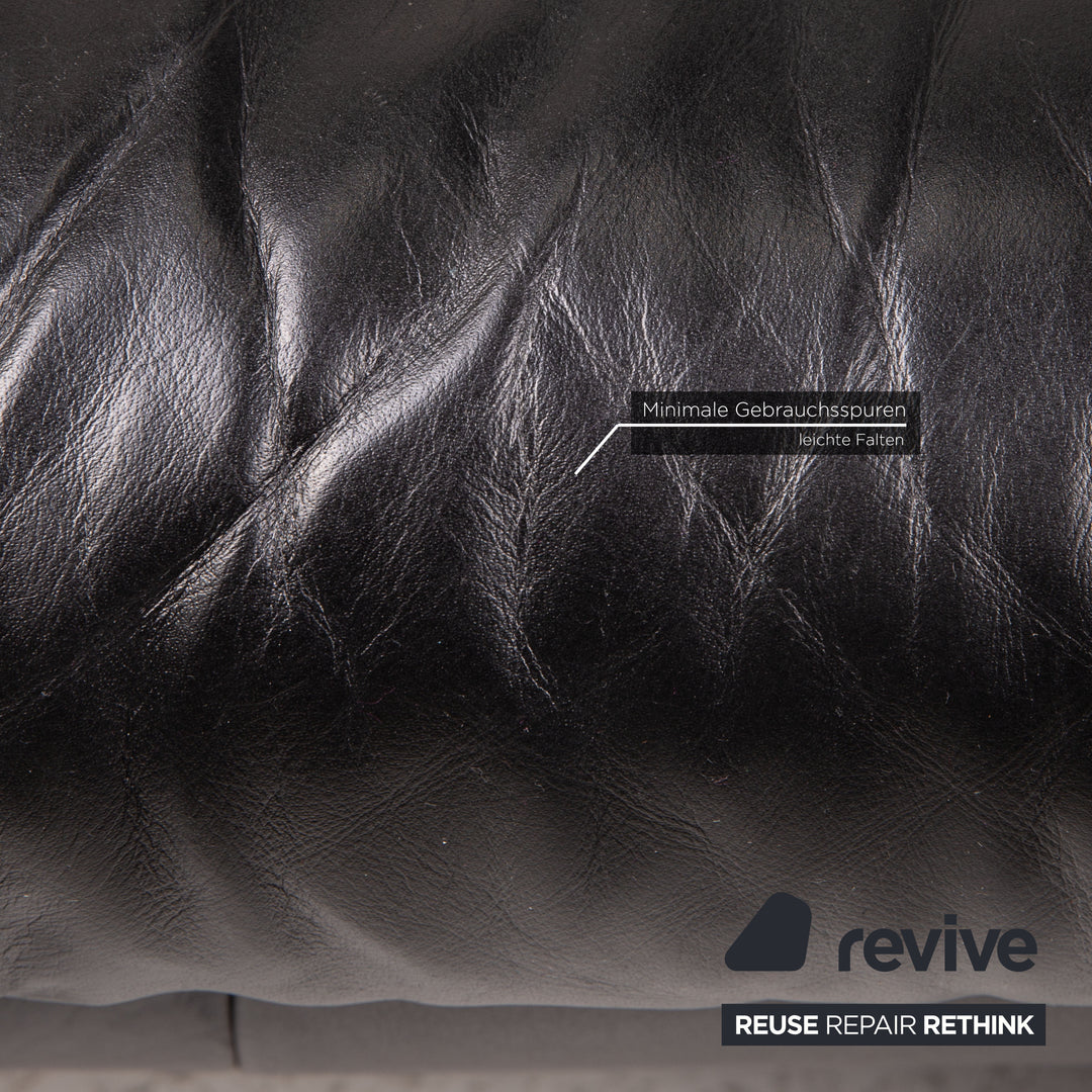 Bretz Popeye Leder Sofa Schwarz Ecksofa Couch