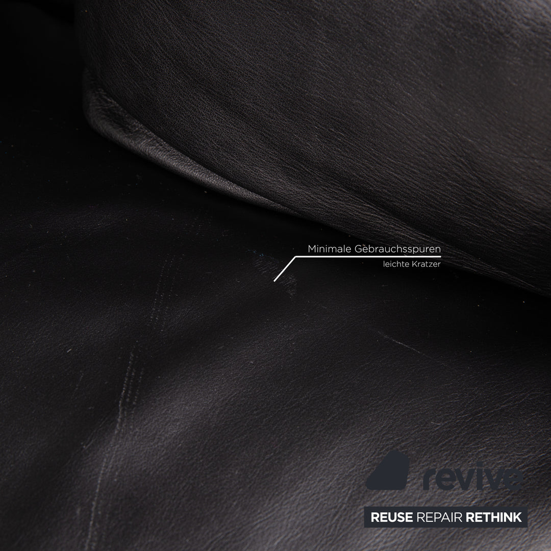 Bretz Popeye Leder Sofa Schwarz Ecksofa Couch