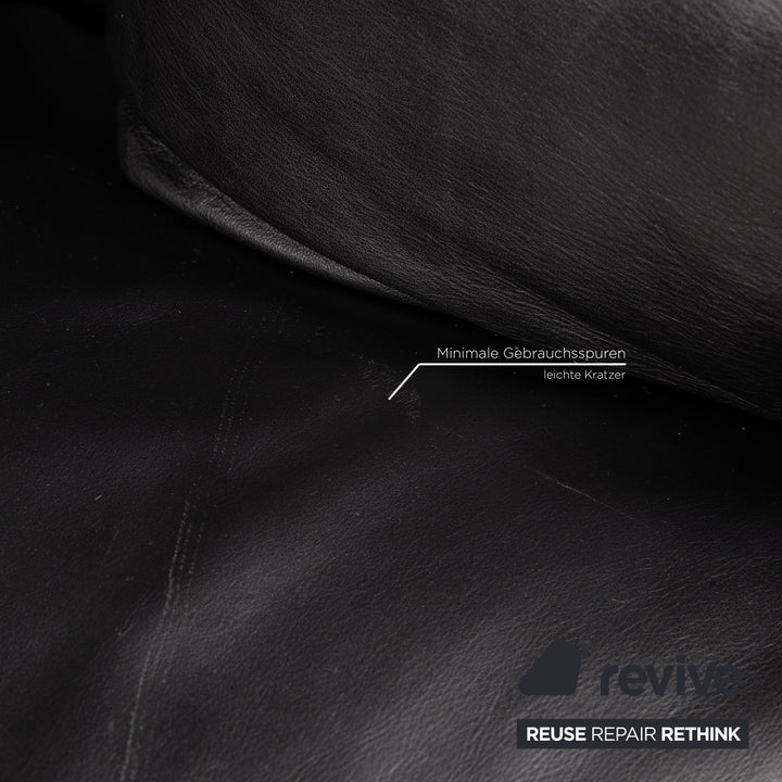 Bretz Popeye Leder Sofa Schwarz Ecksofa Couch