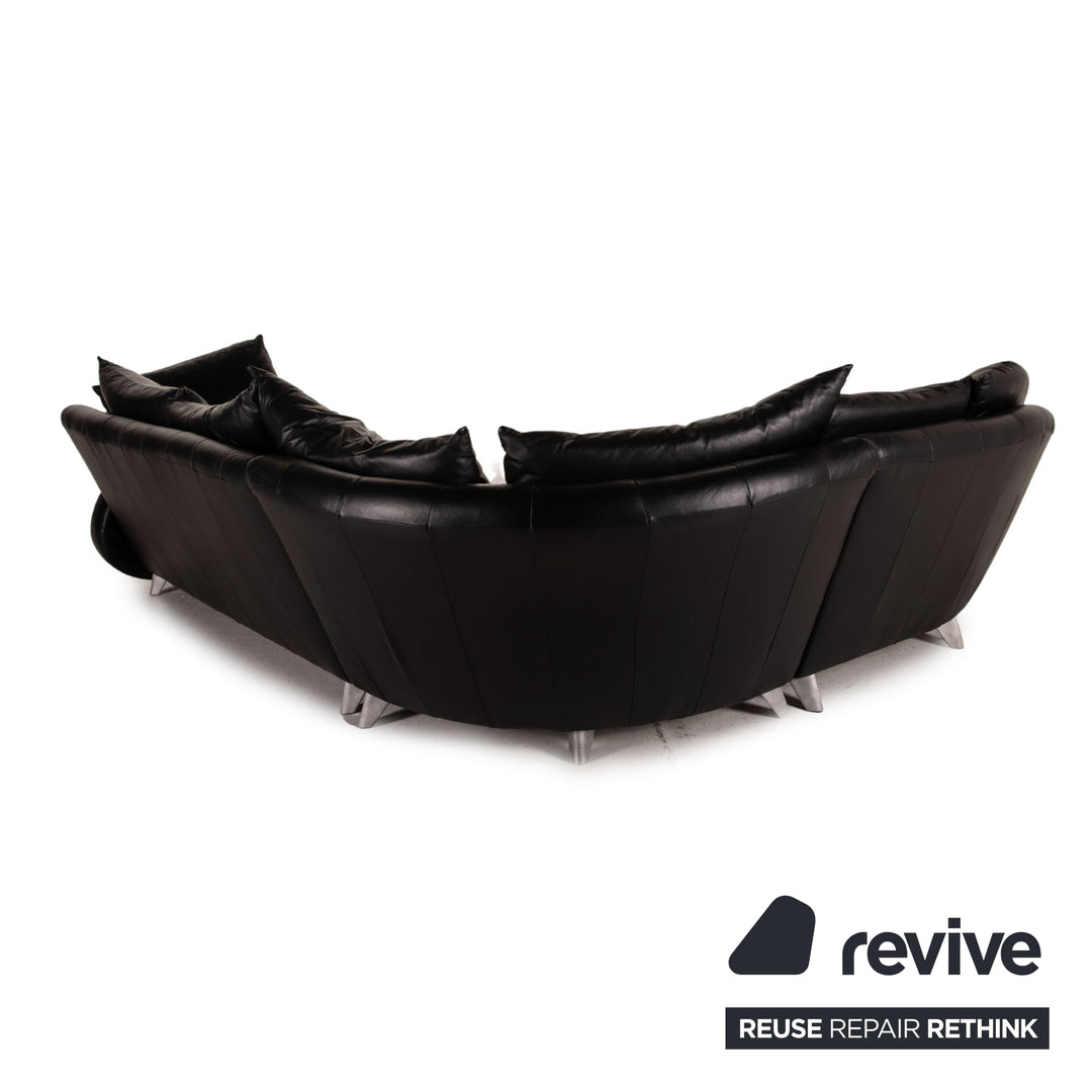Bretz Popeye Leder Sofa Schwarz Ecksofa Couch