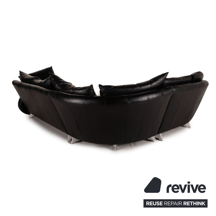 Bretz Popeye Leder Sofa Schwarz Ecksofa Couch