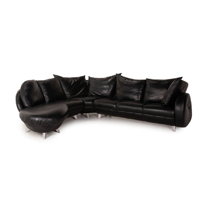 Bretz Popeye Leder Sofa Schwarz Ecksofa Couch