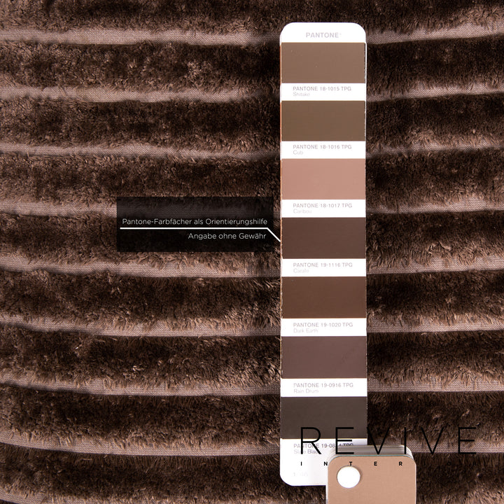 Canapé en tissu velours Bretz marron canapé deux places #14297