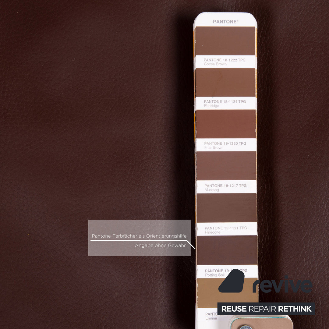 Bretz Slow Rider Leder Sofa Creme Braun Dreisitzer Couch