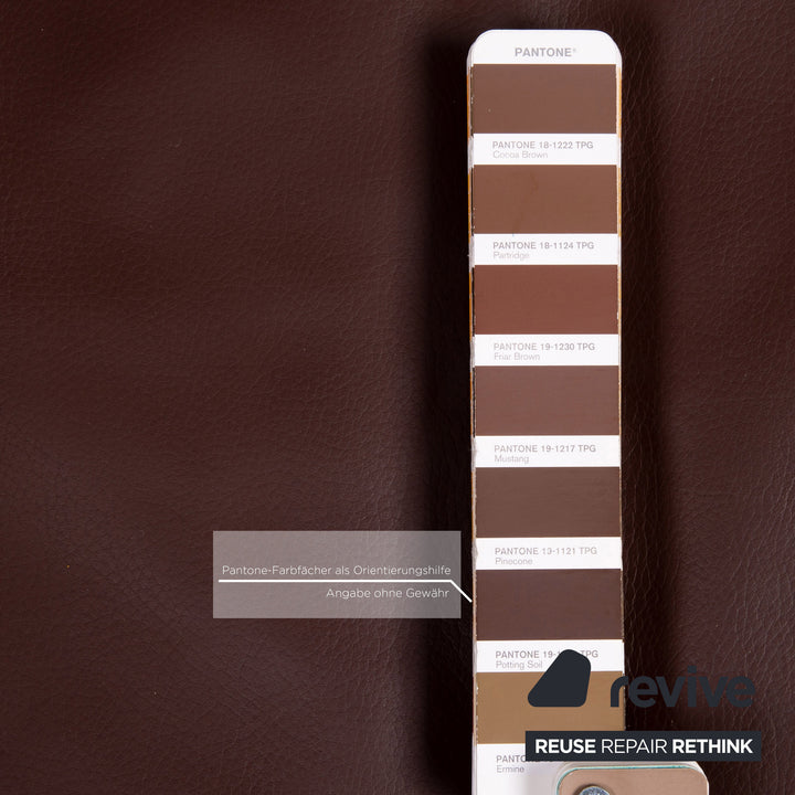 Bretz Slow Rider Leder Sofa Creme Braun Dreisitzer Couch