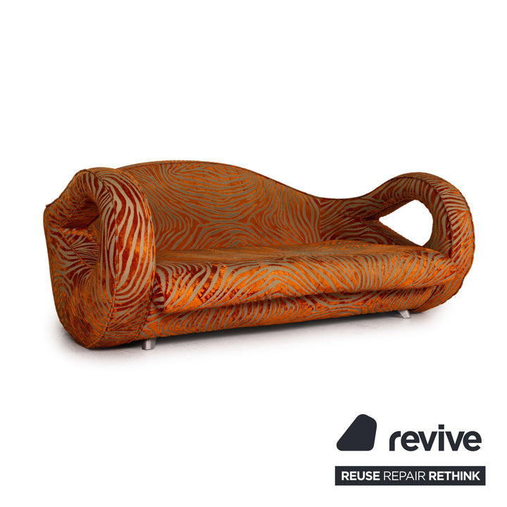 Bretz Slow Rider Stoff Sofa Orange Viersitzer Couch