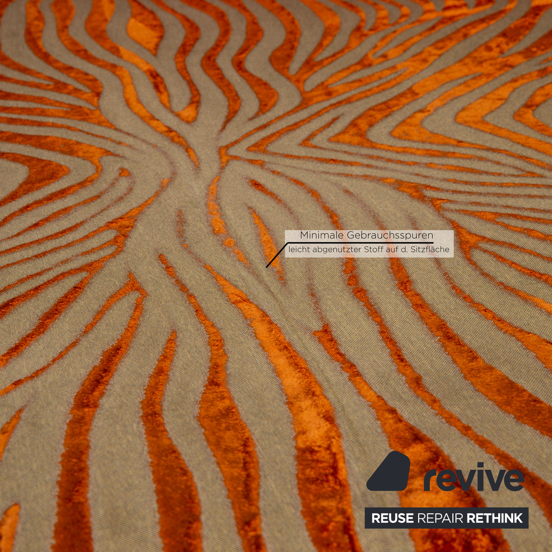 Bretz Slow Rider Stoff Sofa Orange Viersitzer Couch