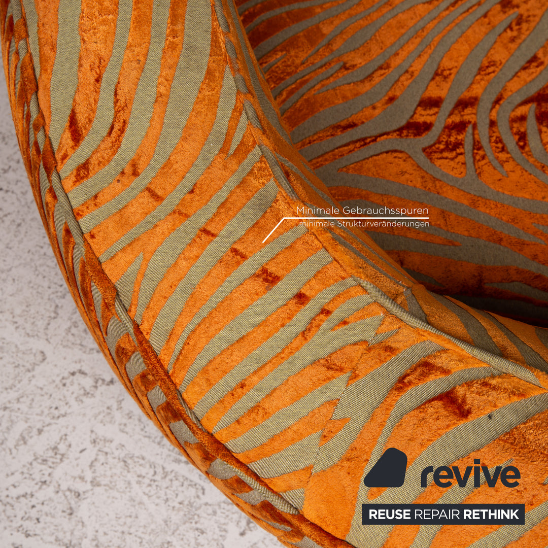Bretz Slow Rider Stoff Sofa Orange Viersitzer Couch