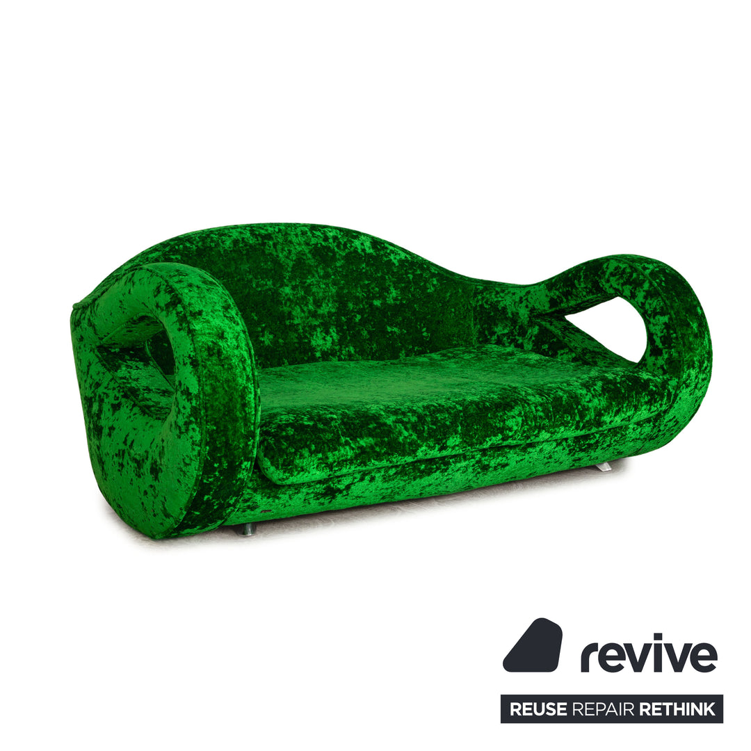 Bretz Slow Rider Stoff Dreisitzer Grün Sofa Couch