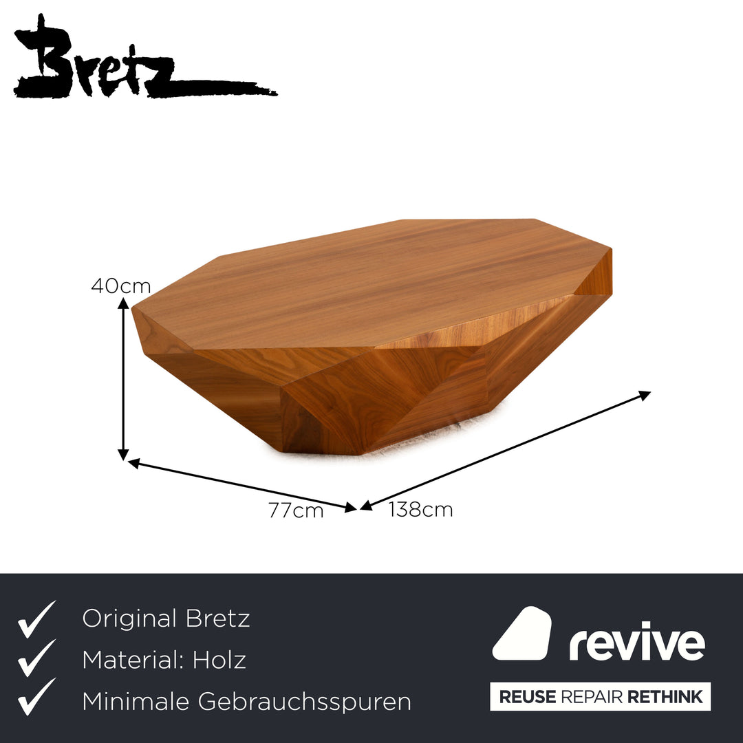 Table basse Bretz Stealth Wood Table marron noyer