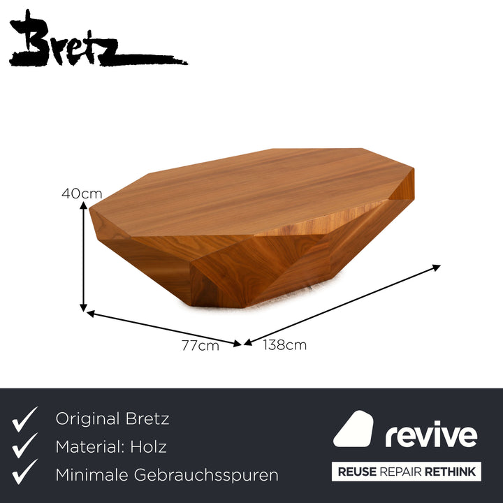Table basse Bretz Stealth Wood Table marron noyer