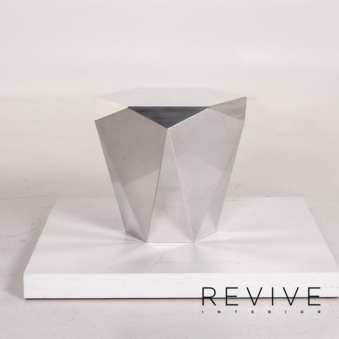 Bretz Stealth Metall Beistelltisch Silber Tisch Couchtisch #14581