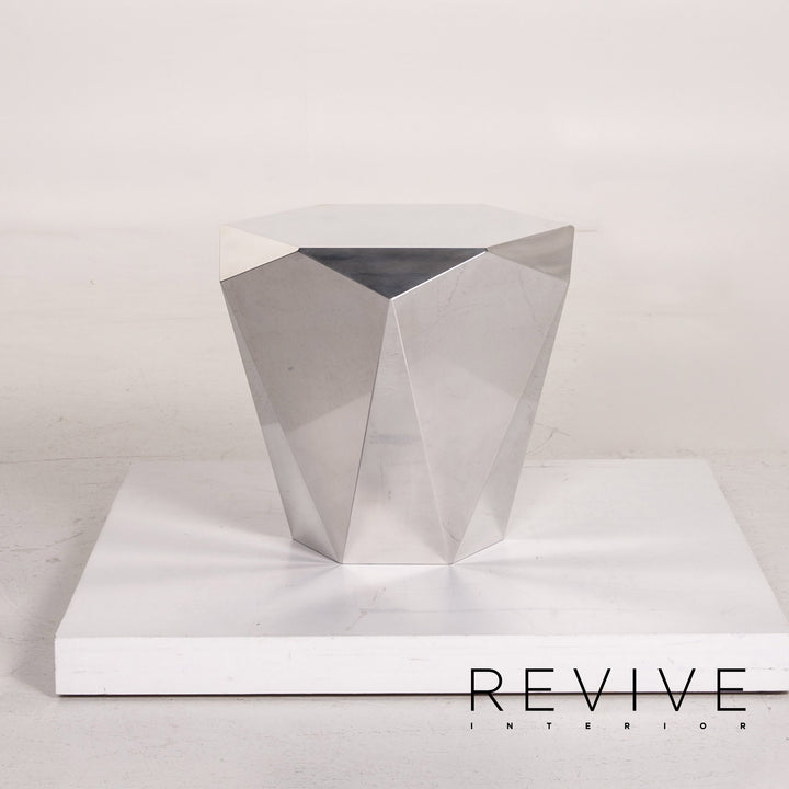 Bretz Stealth Metall Beistelltisch Silber Tisch Couchtisch #14581