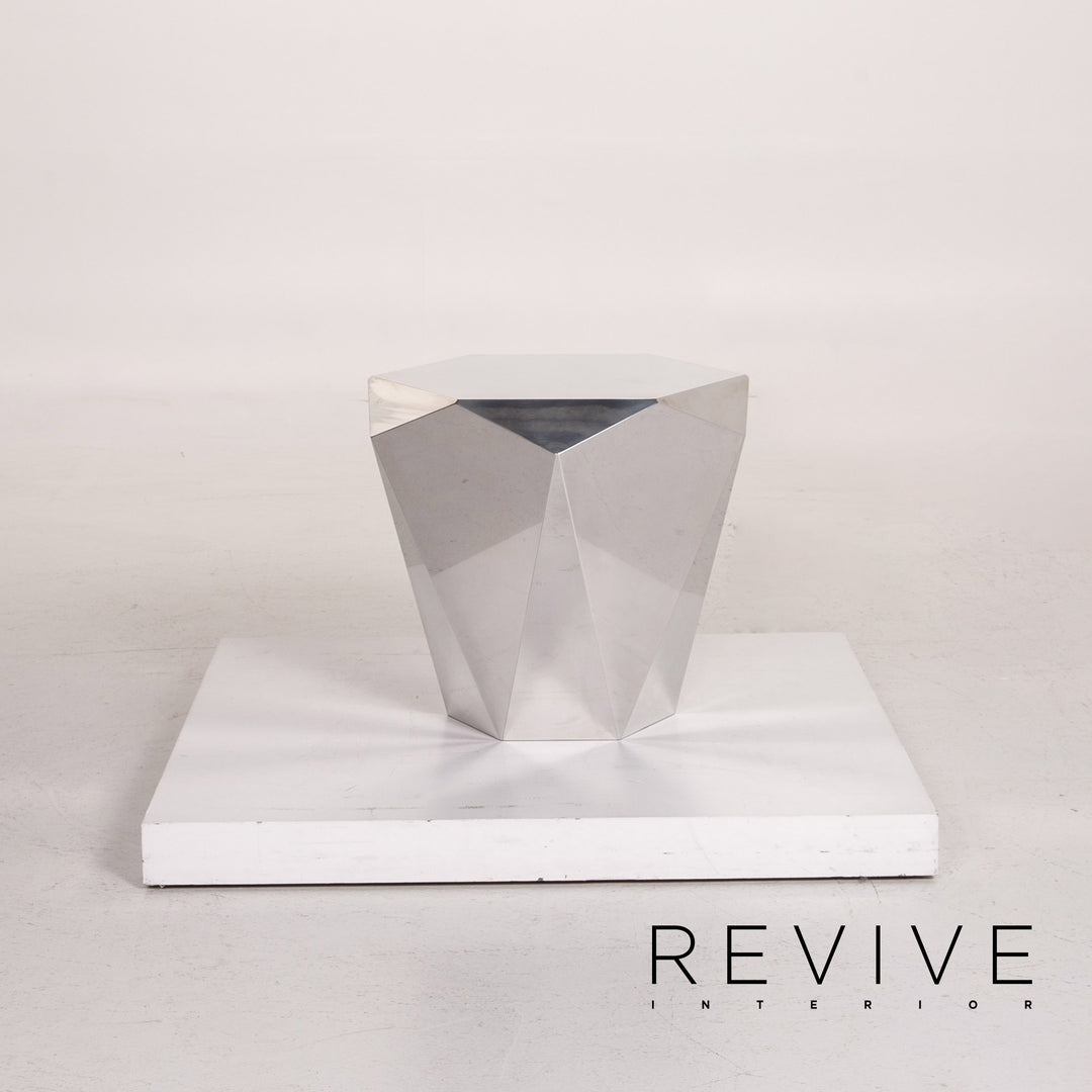 Bretz Stealth Metall Beistelltisch Silber Tisch Couchtisch #14581