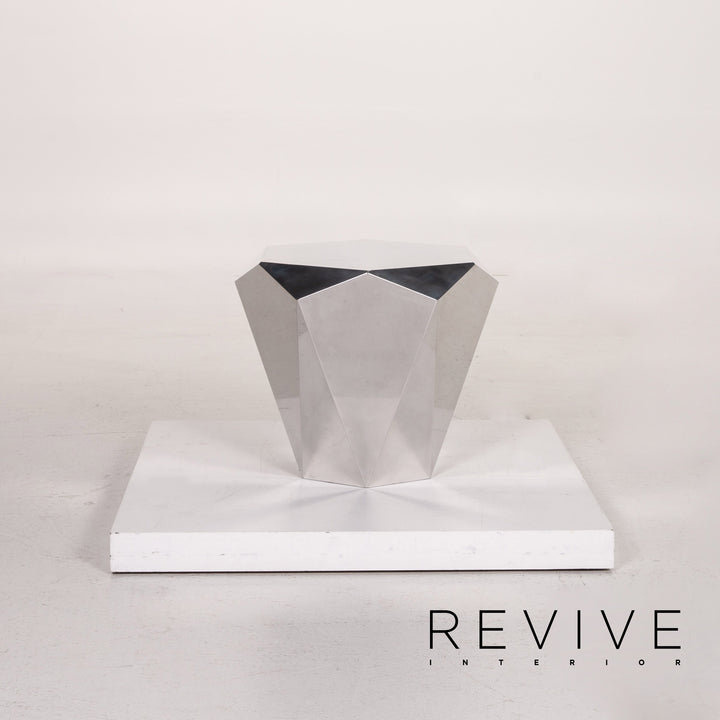 Bretz Stealth Metall Beistelltisch Silber Tisch Couchtisch #14581