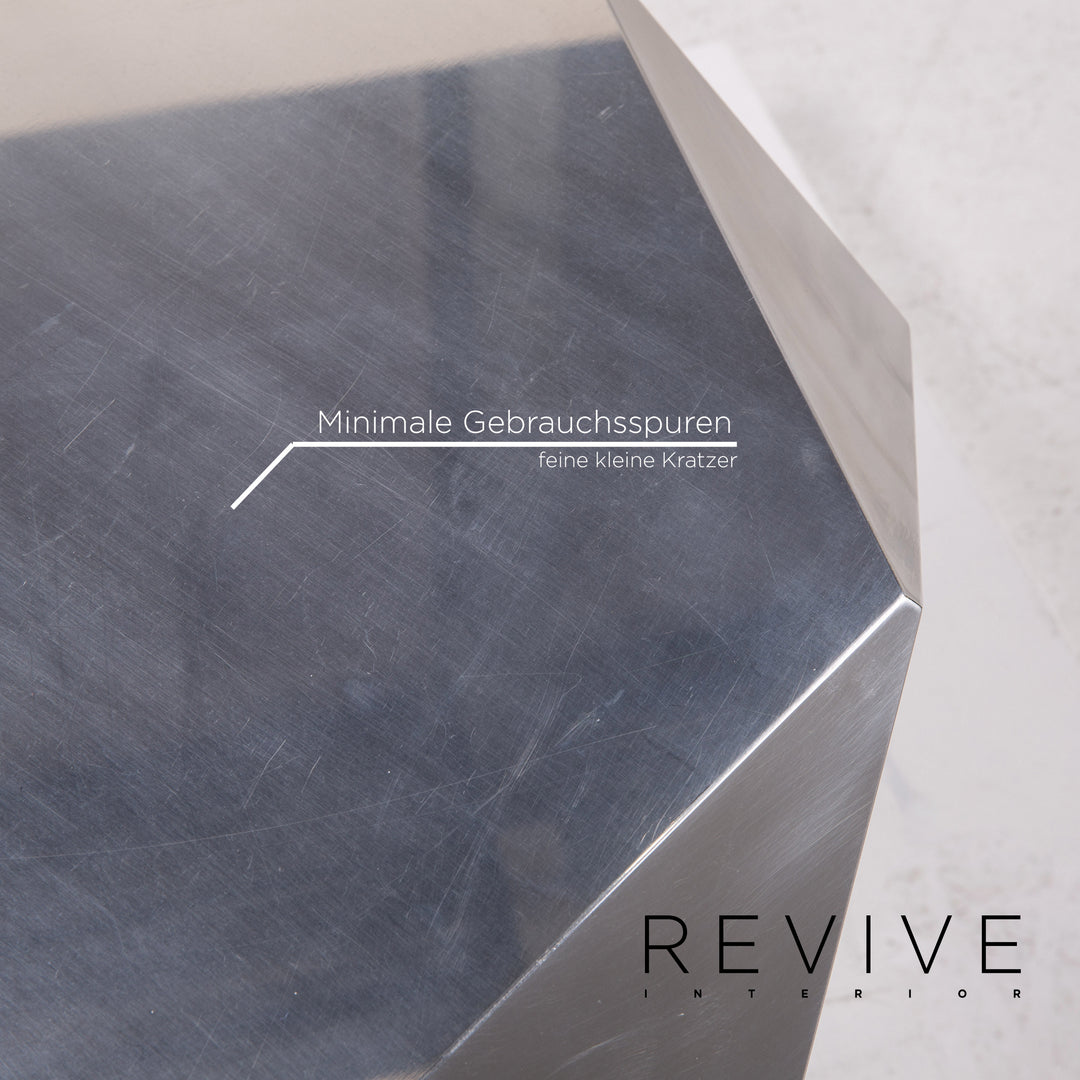 Bretz Stealth Metall Beistelltisch Silber Tisch Couchtisch #14581