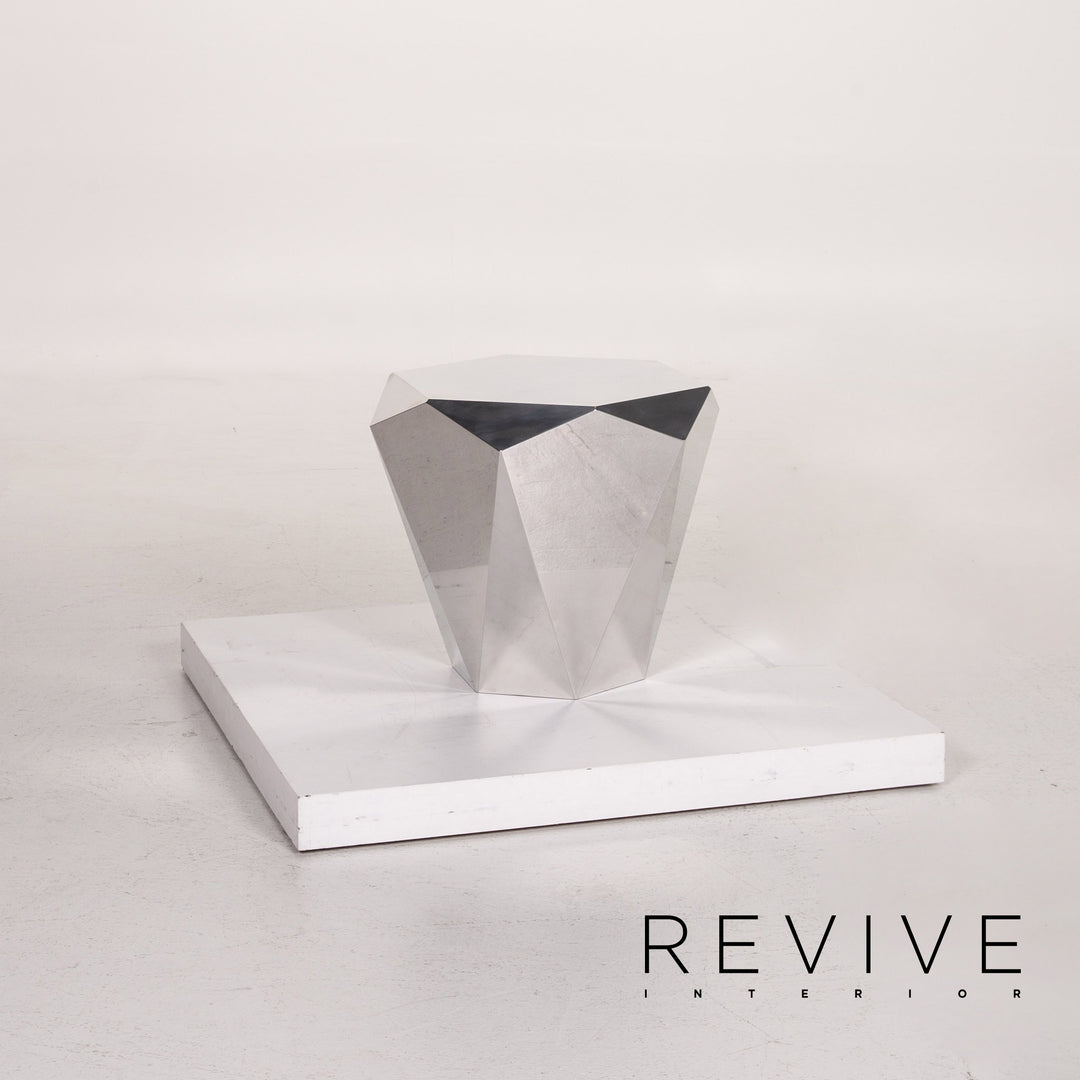 Bretz Stealth Metall Beistelltisch Silber Tisch Couchtisch #14581