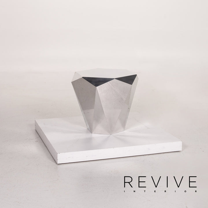 Bretz Stealth Metall Beistelltisch Silber Tisch Couchtisch #14581